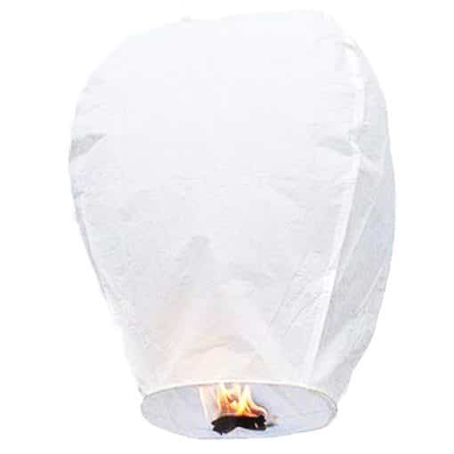 Lanterne-Volante-Blanc-Biodégradable-sans métal-