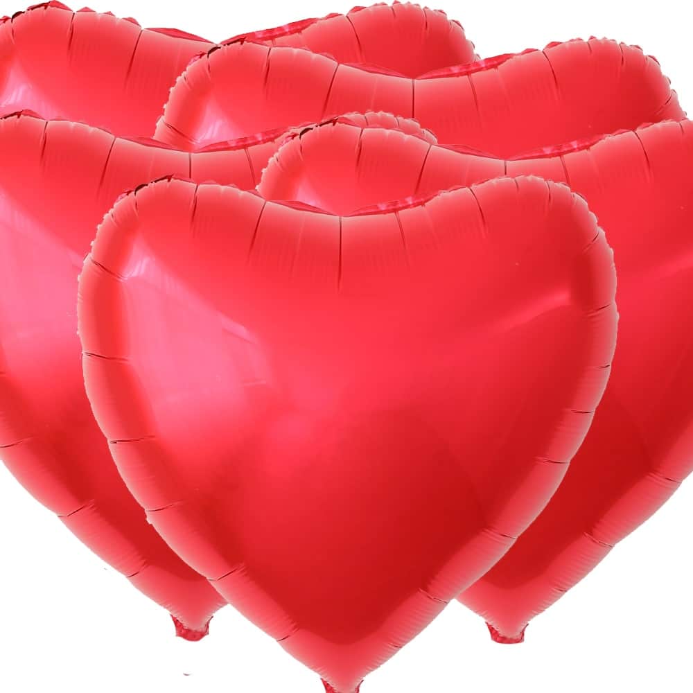 Ballon en forme de Coeur Rouge gonflable à l'hélium Vendu par 5