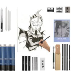 Kit Dessin Manga Coffret Crayon et Fusain Dessin Noir et Blanc