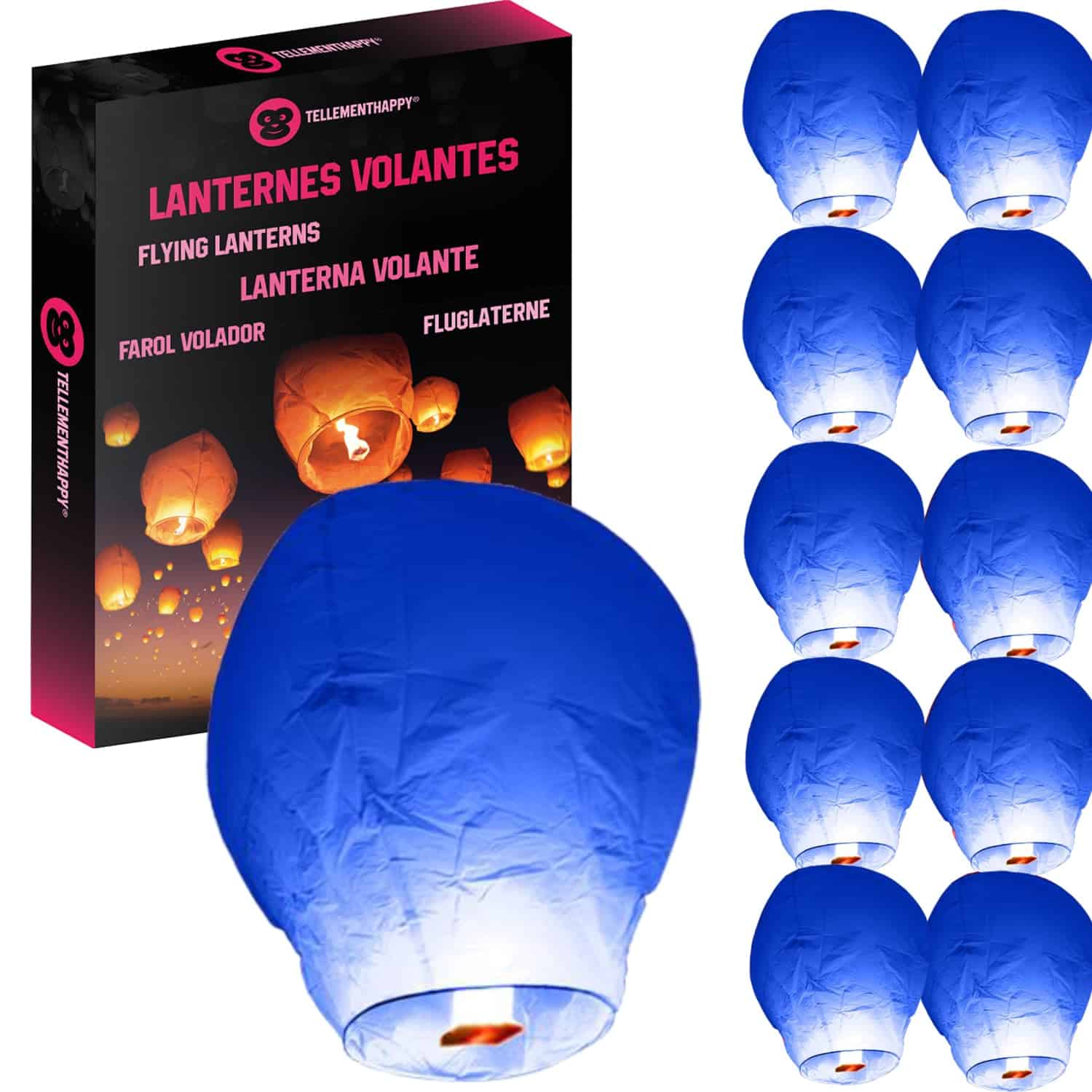 Lanterne volante ballon - Bleu Roi - Jour de Fête - Boutique Jour de fête